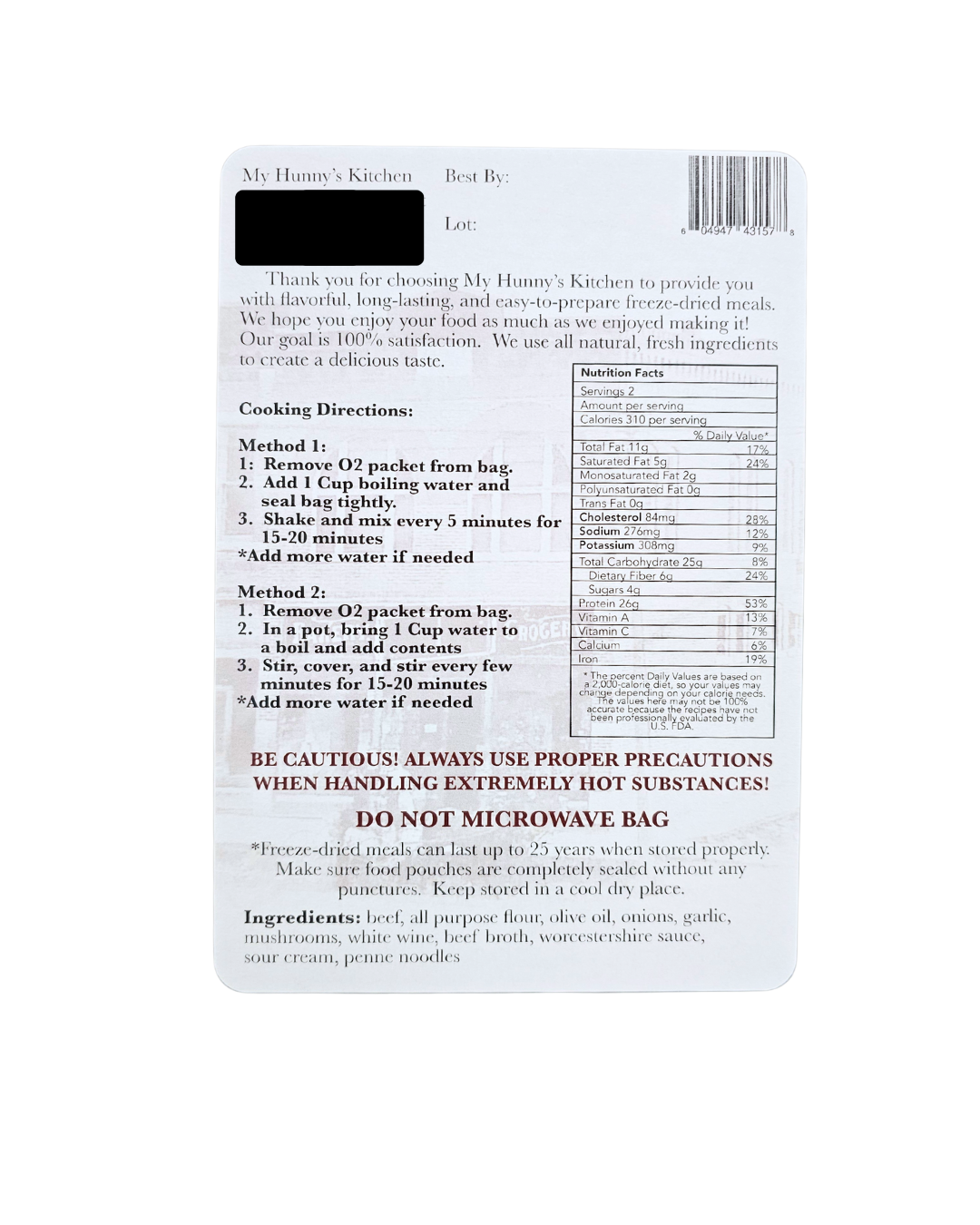 Breakfast Scramble - Freeze Dried Meal